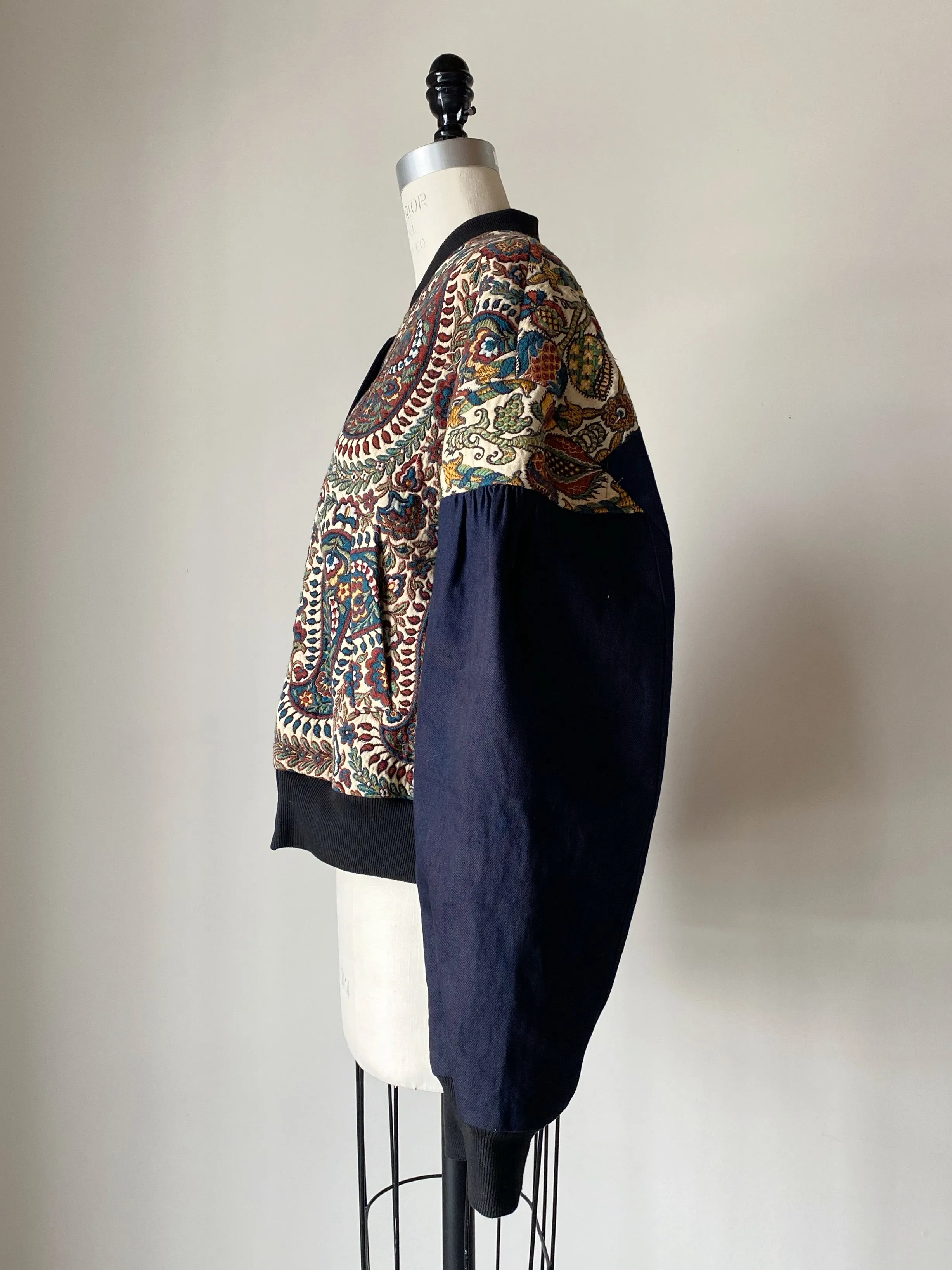 1920's jacquard sample bomber jacket