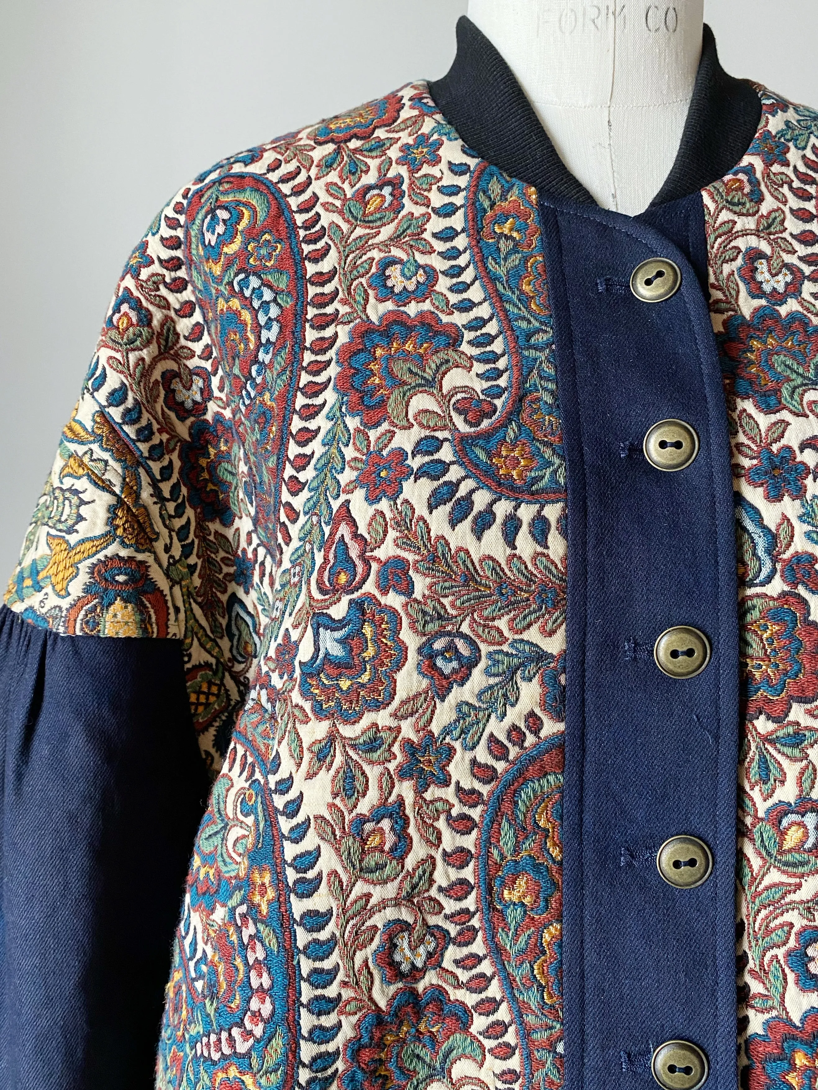 1920's jacquard sample bomber jacket