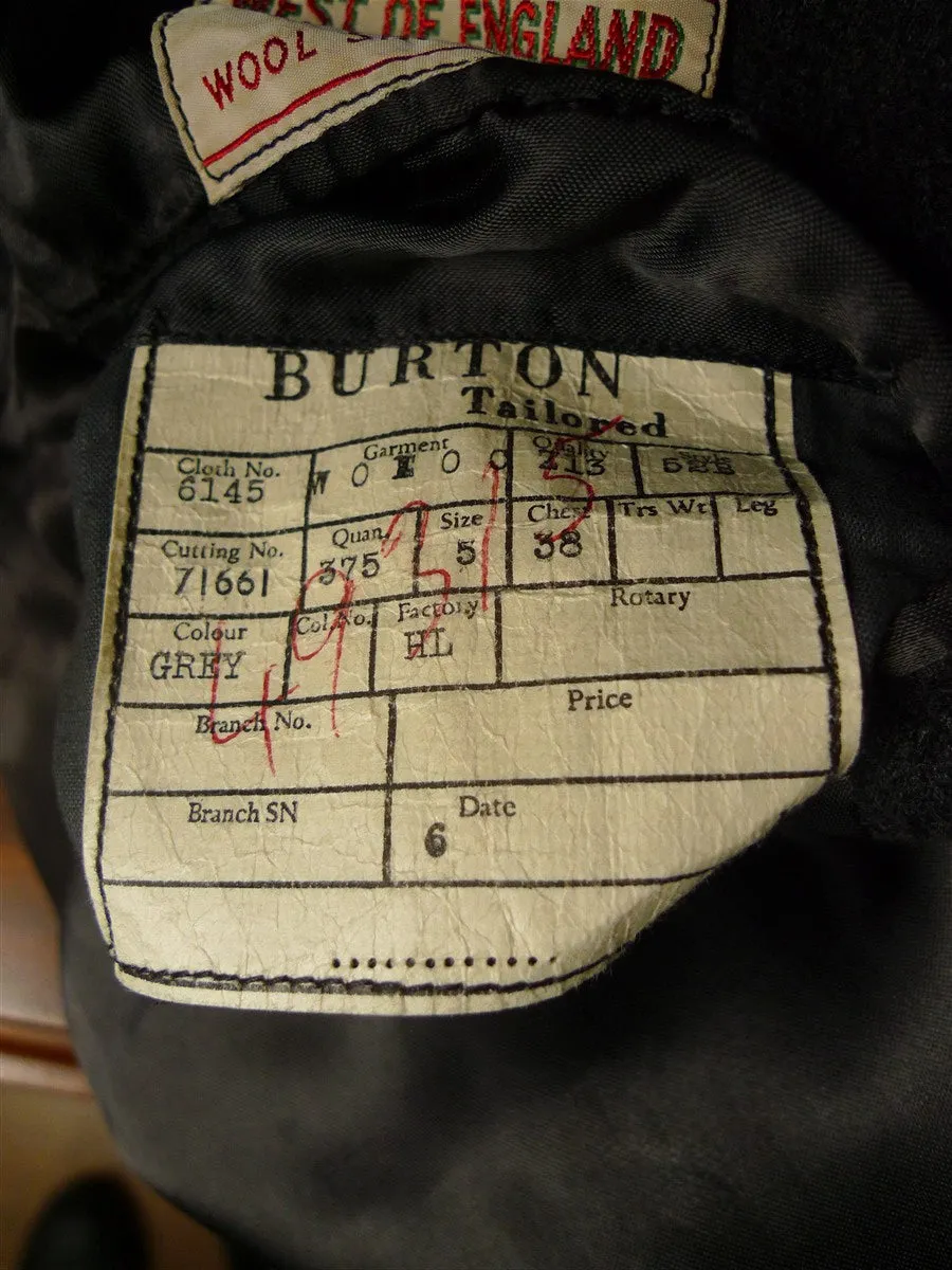 25/0205 beautiful immaculate 1950s vintage grey west of england wool raincoat overcoat 40