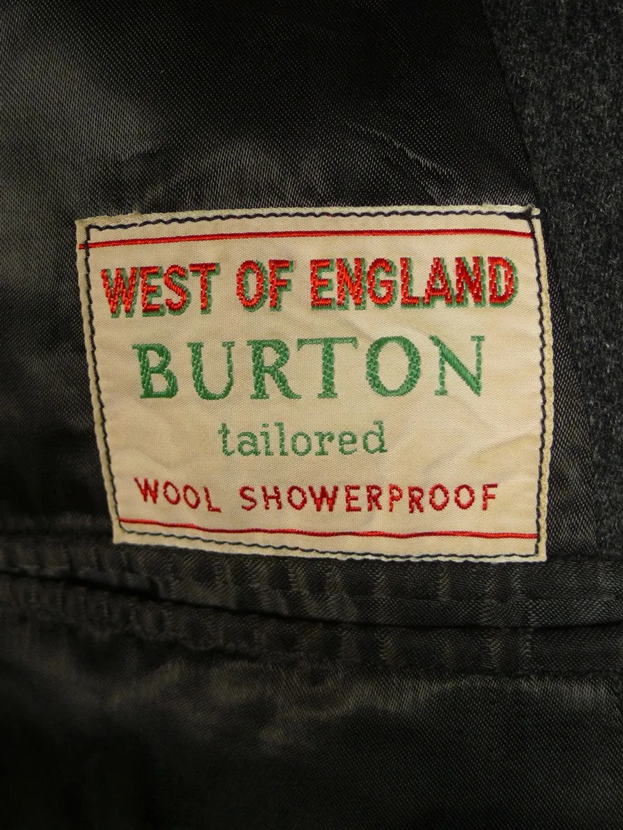 25/0205 beautiful immaculate 1950s vintage grey west of england wool raincoat overcoat 40