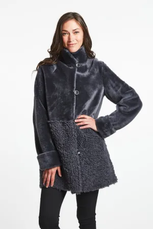 #287  Reversible Two Texture Spanish Merino Shearling Coat JUST 2  1 /S  1/XL  $500  sorry no additional discounts