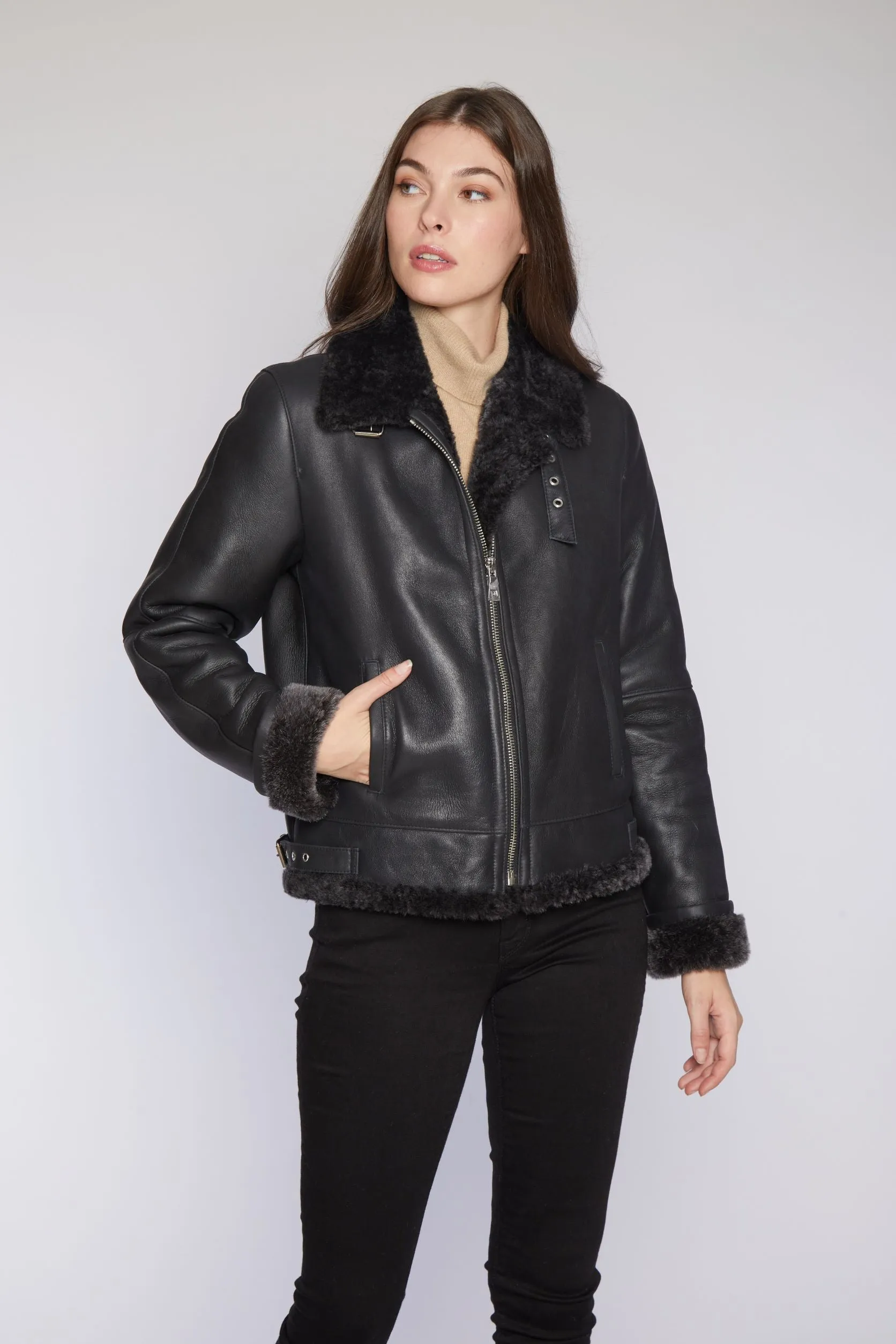 #370 Genuine Shearling Flight Jacket  SPECIAL  $500.00