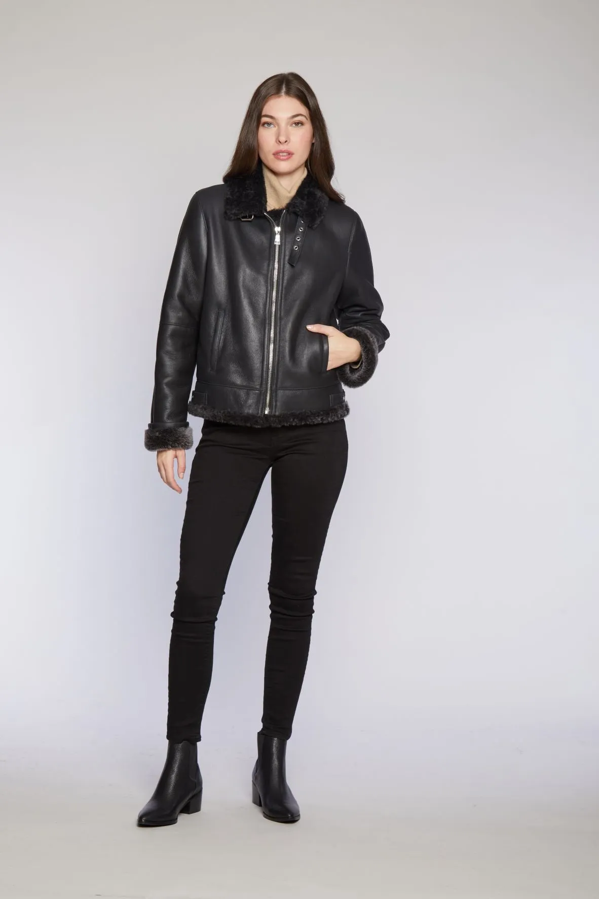 #370 Genuine Shearling Flight Jacket  SPECIAL  $500.00