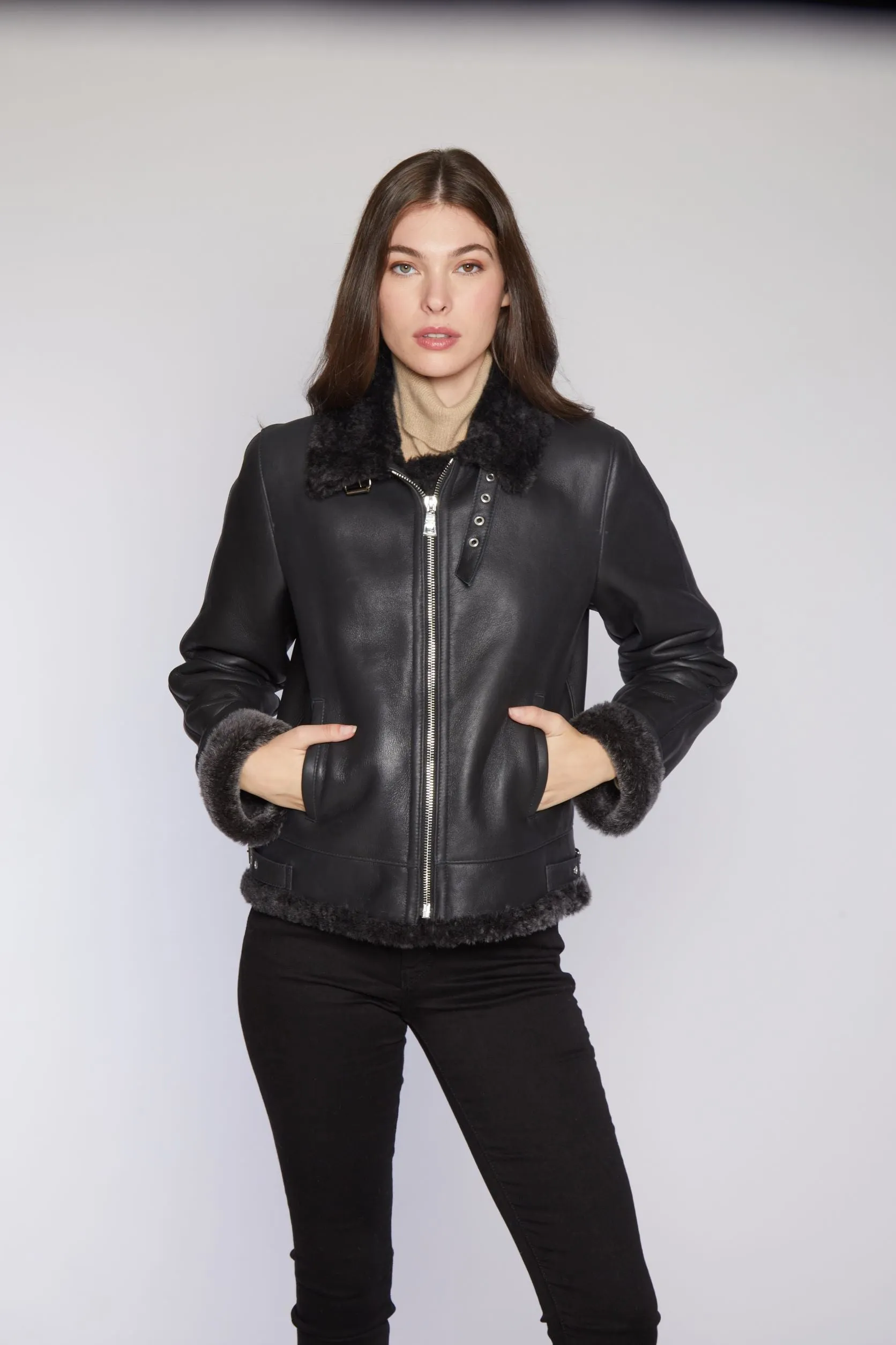 #370 Genuine Shearling Flight Jacket  SPECIAL  $500.00