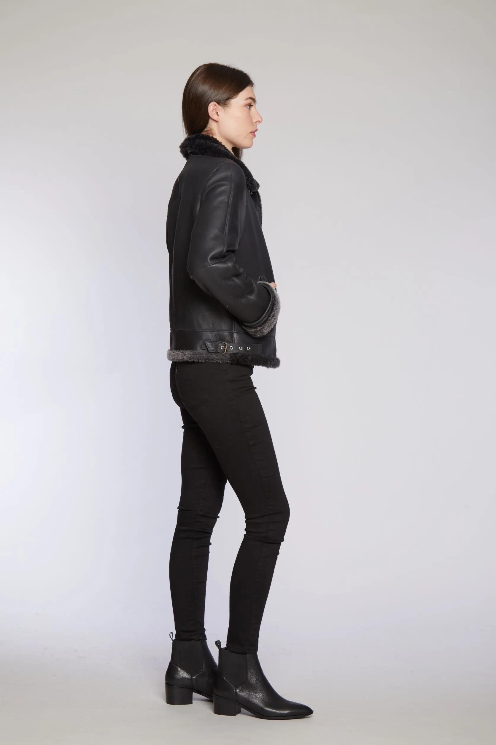 #370 Genuine Shearling Flight Jacket  SPECIAL  $500.00