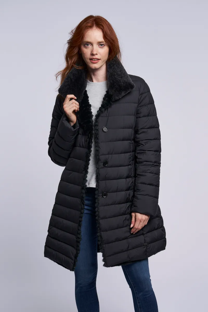 4255 Down coat reverses to genuine shearling  final markdown  $250