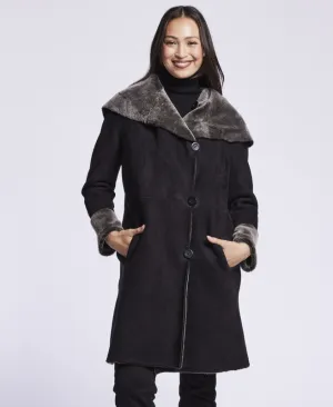#4284 Shearling coat with convertible collar   just 2 1/L 1/XL  $500   sorry no additional discounts