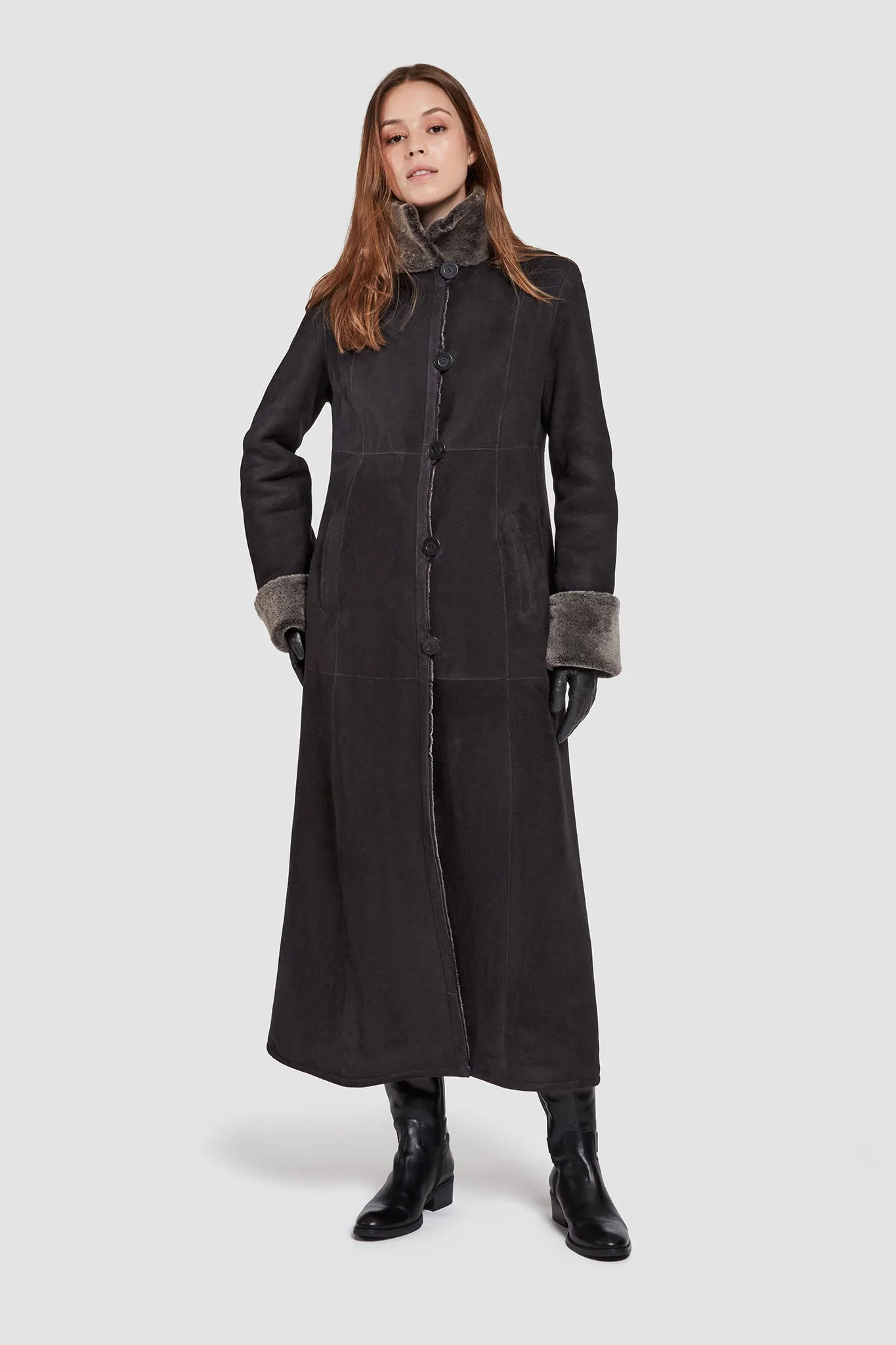 #4494 Maxi Length Shearling Coat  SPECIAL ORDER ONLY  $1150