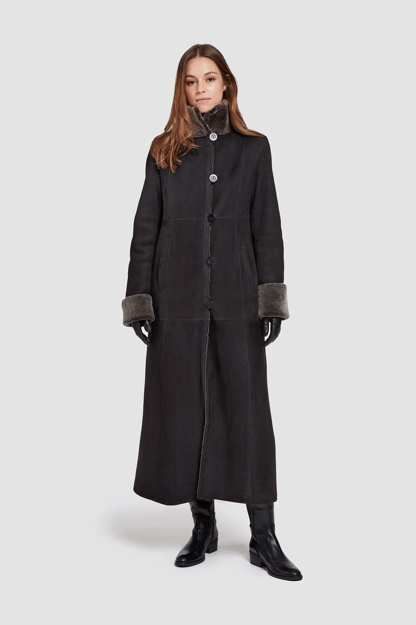 #4494 Maxi Length Shearling Coat  SPECIAL ORDER ONLY  $1150