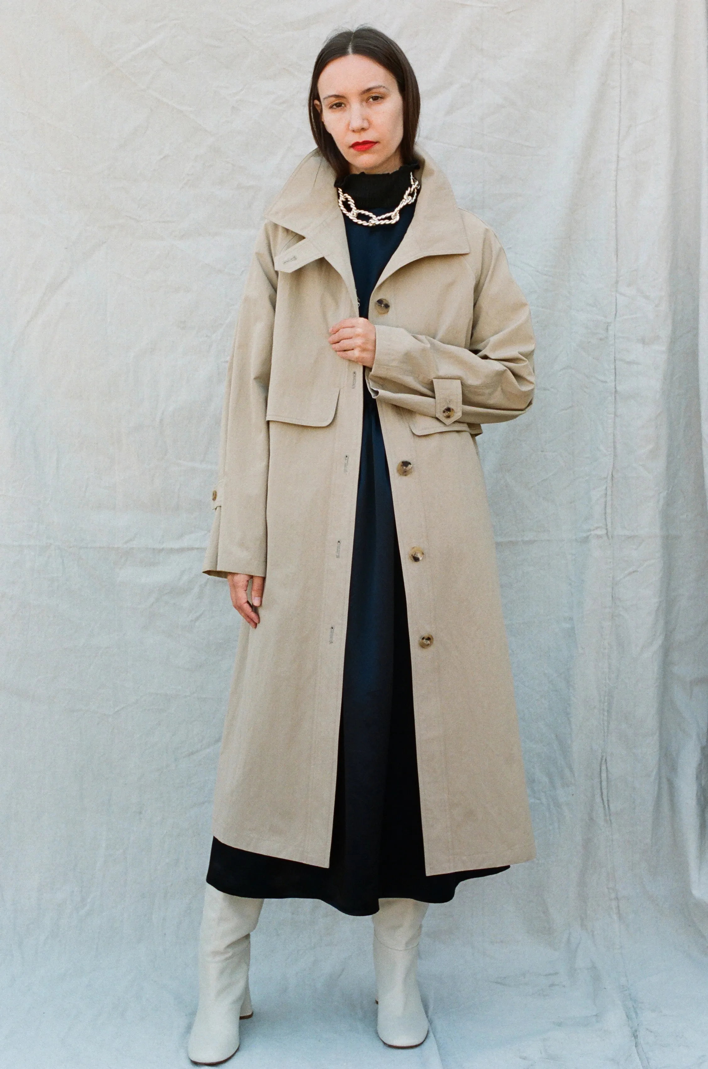 Anais Trench Coat - Beige