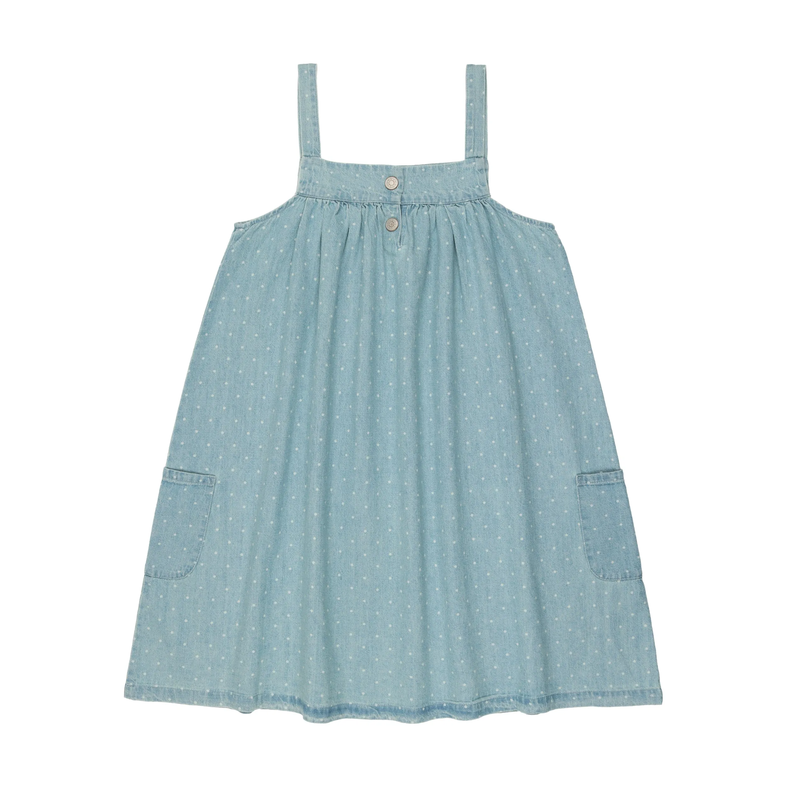 Analogie Denim Dot Jumper (Printed Denim Collection) - Light Denim
