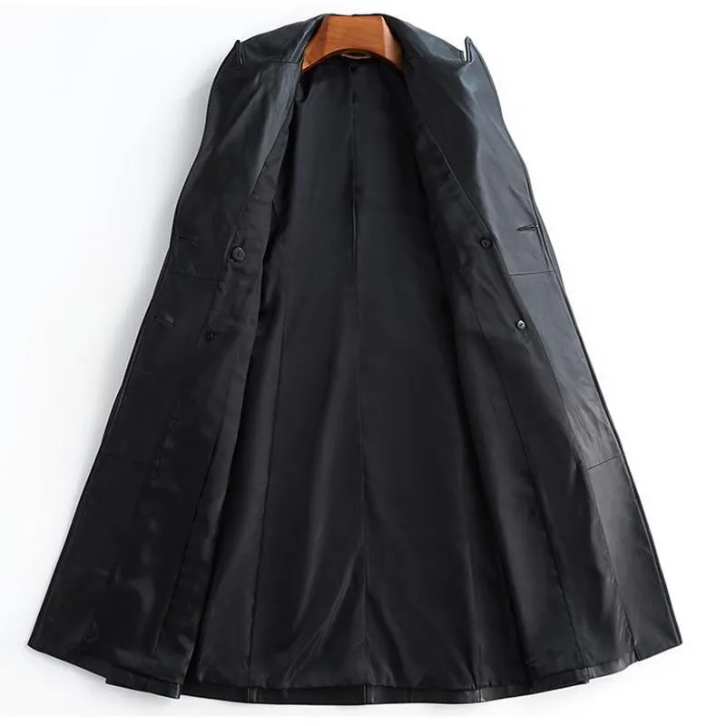 Angel Leather Trench Coat for Women