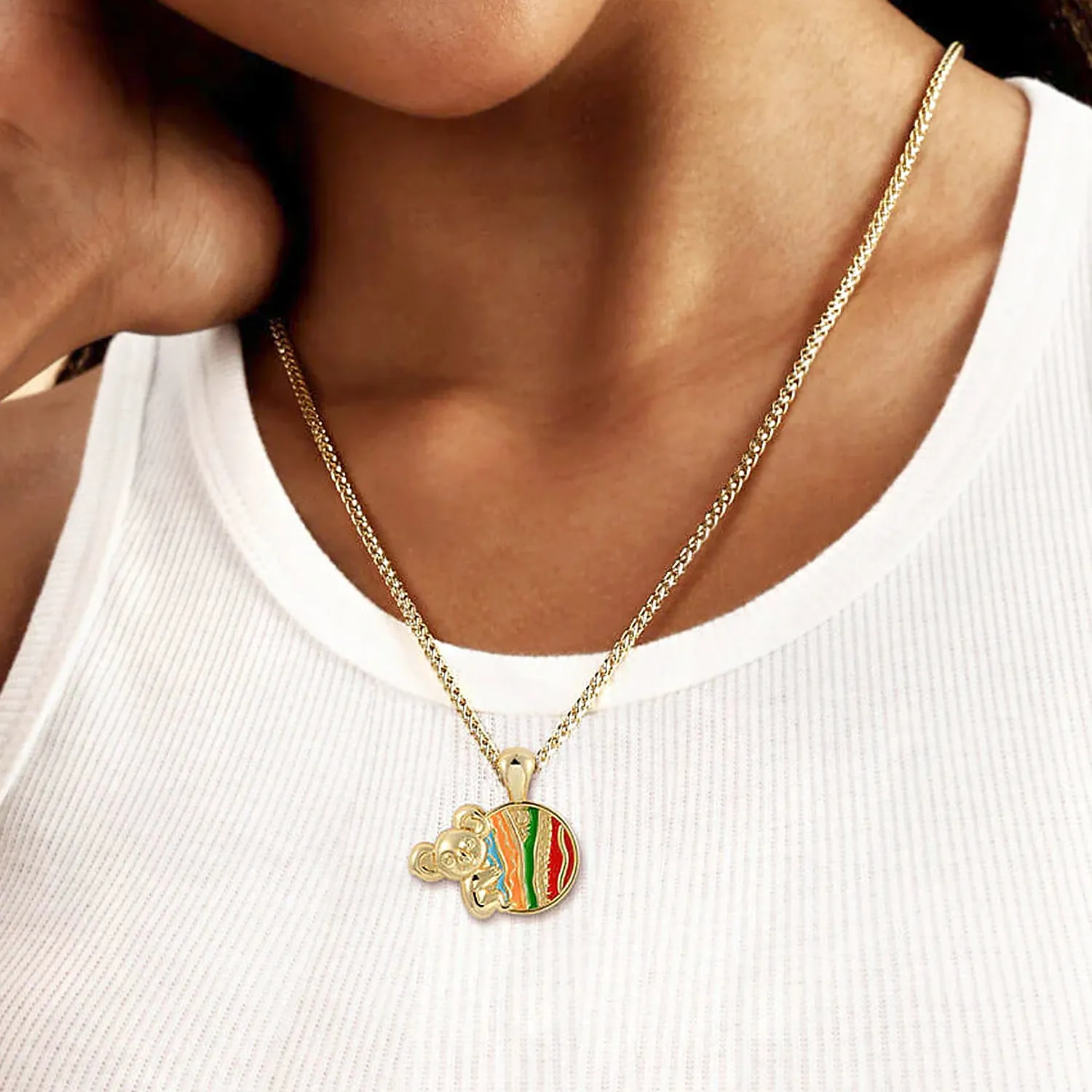 APORRO X COOGI Enamel Sweater Stripes Koala Pendant
