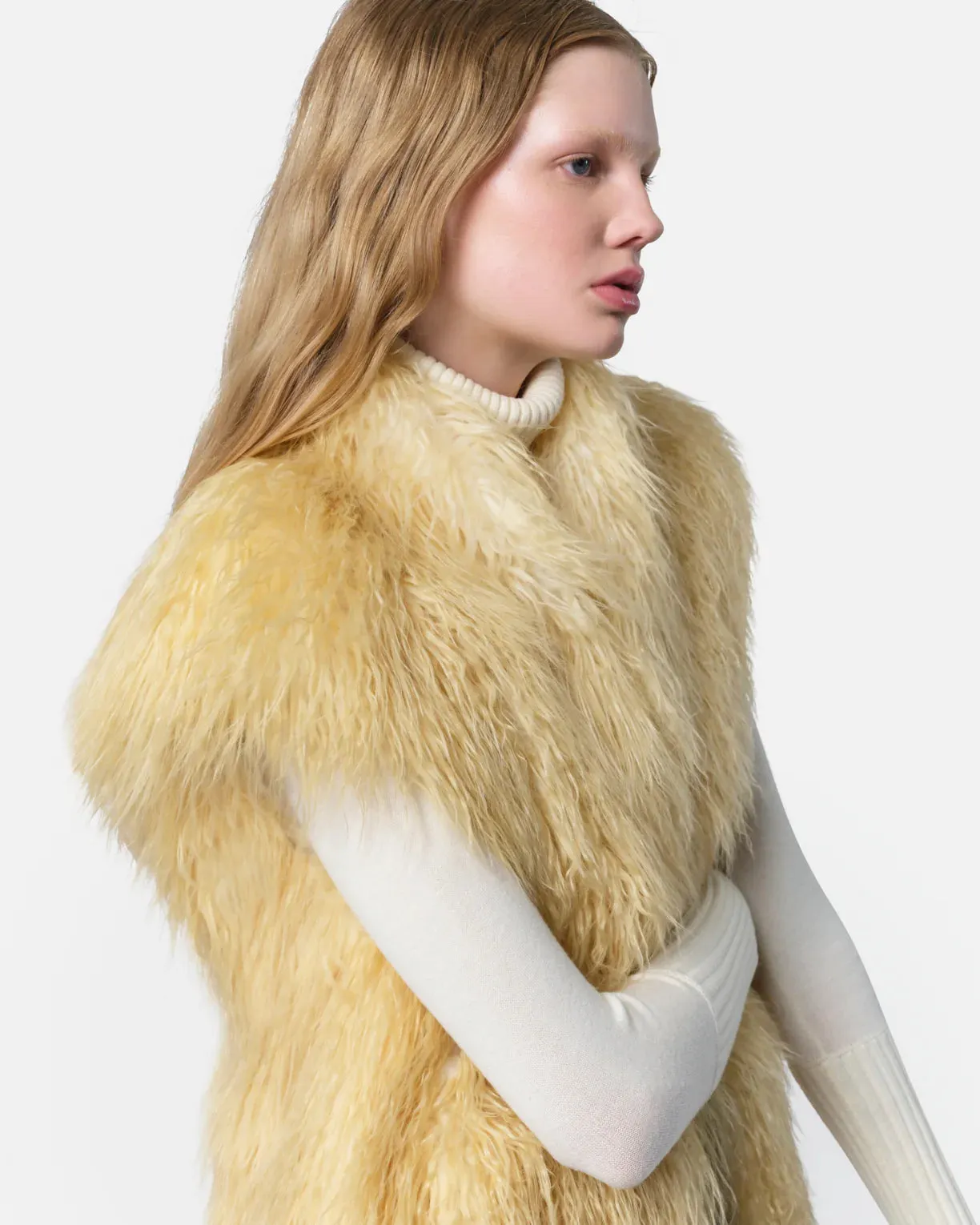 Apparis Laila Mongolian Fur Vest
