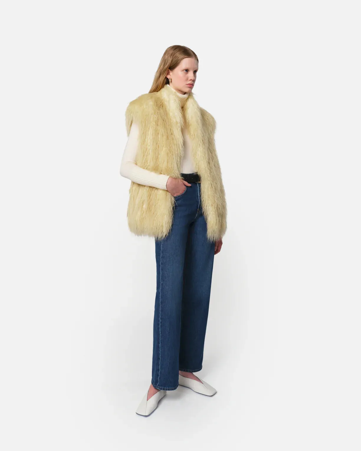 Apparis Laila Mongolian Fur Vest