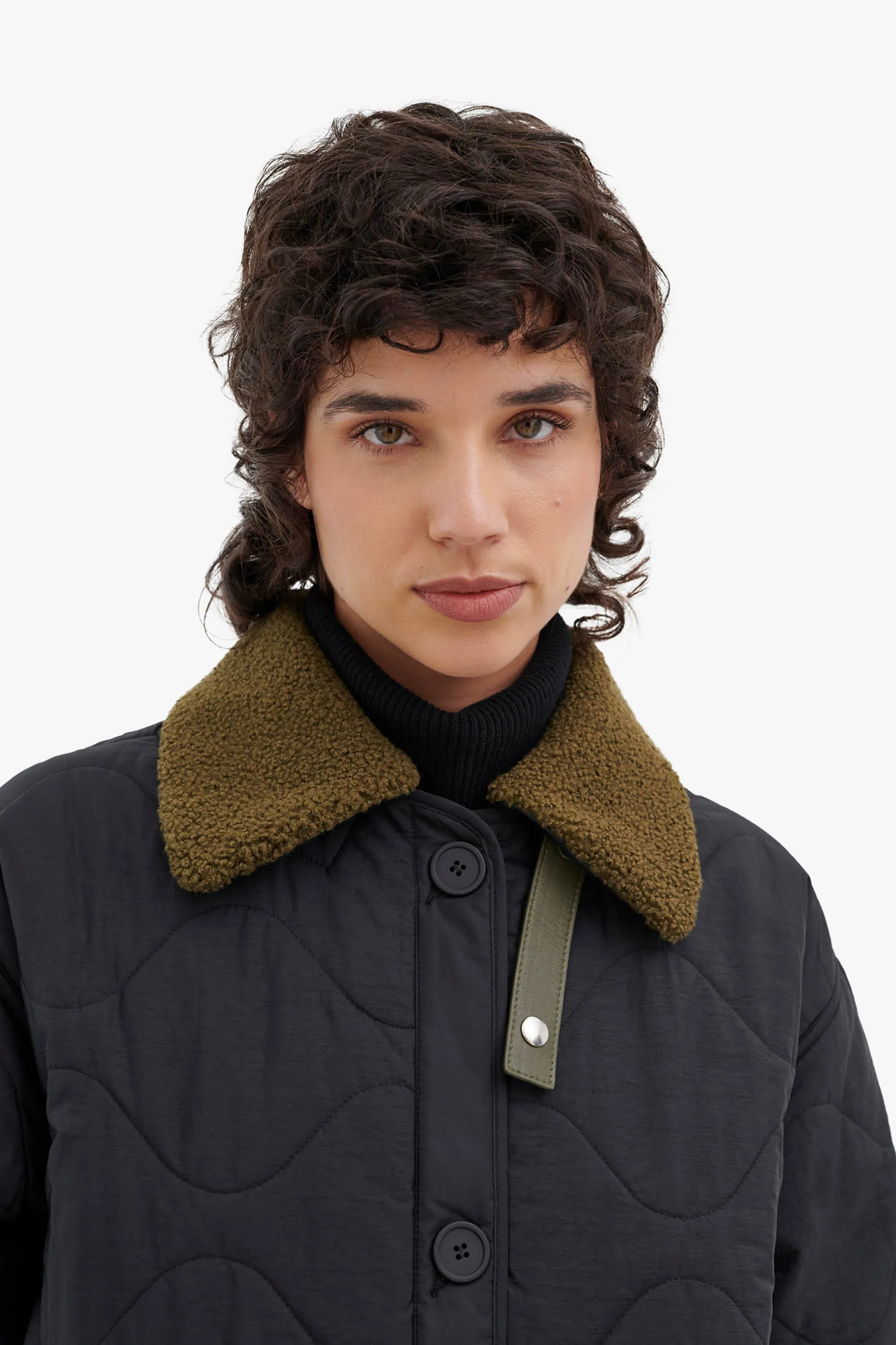 Aviator Collar - Dark Olive / Black