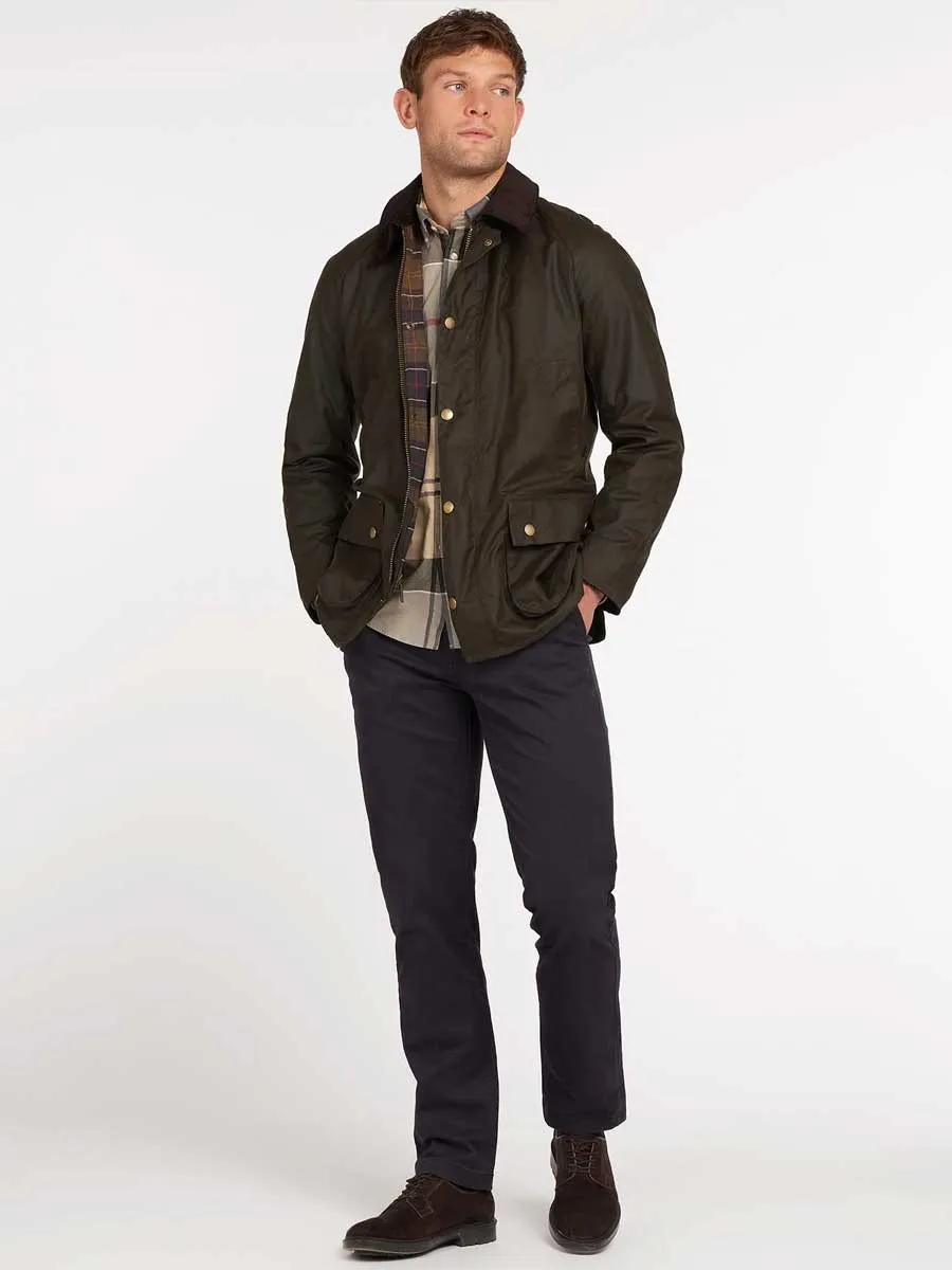 BARBOUR Ashby Wax Jacket - Mens - Olive