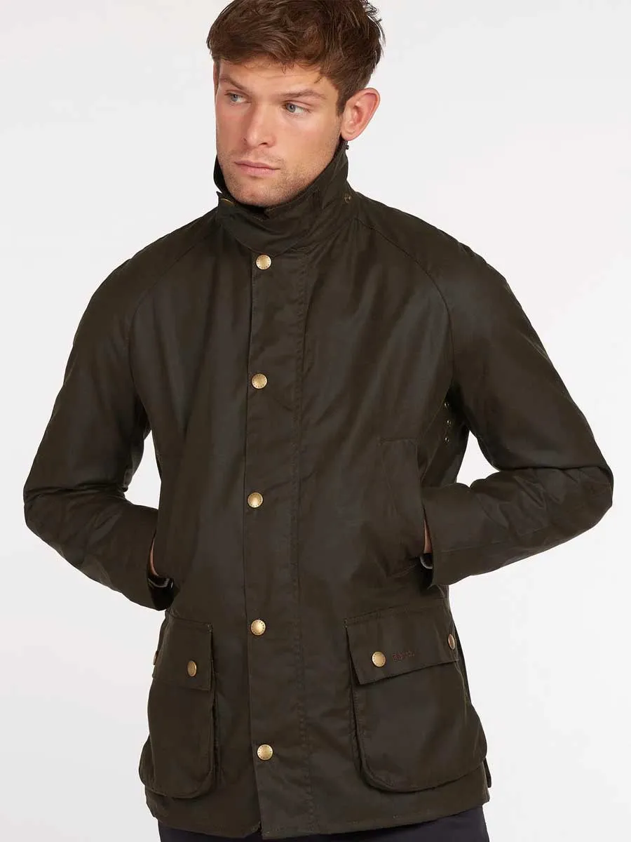 BARBOUR Ashby Wax Jacket - Mens - Olive