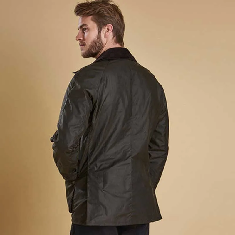 BARBOUR Ashby Wax Jacket - Mens - Olive