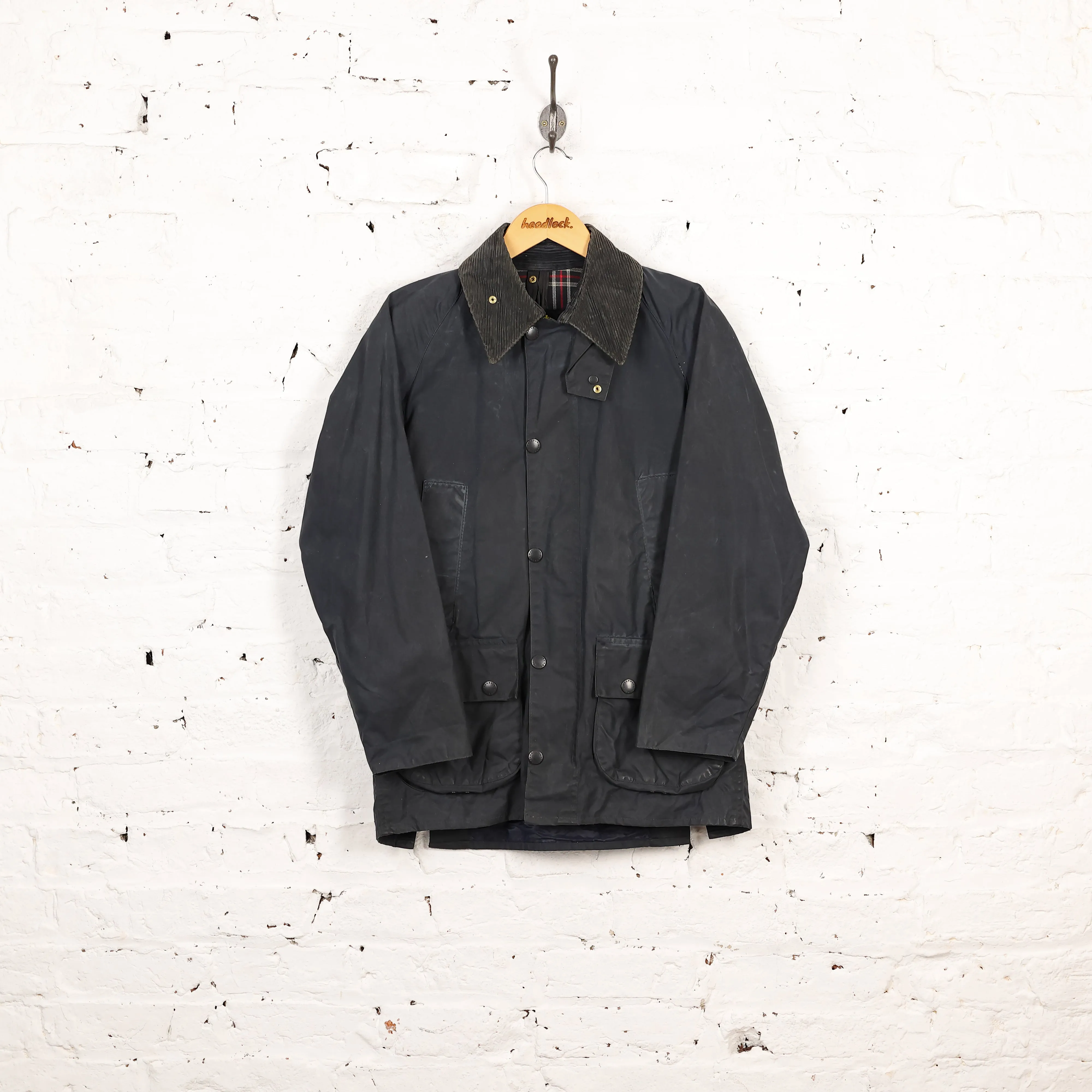Barbour Bedale Wax Jacket - Blue - XXS
