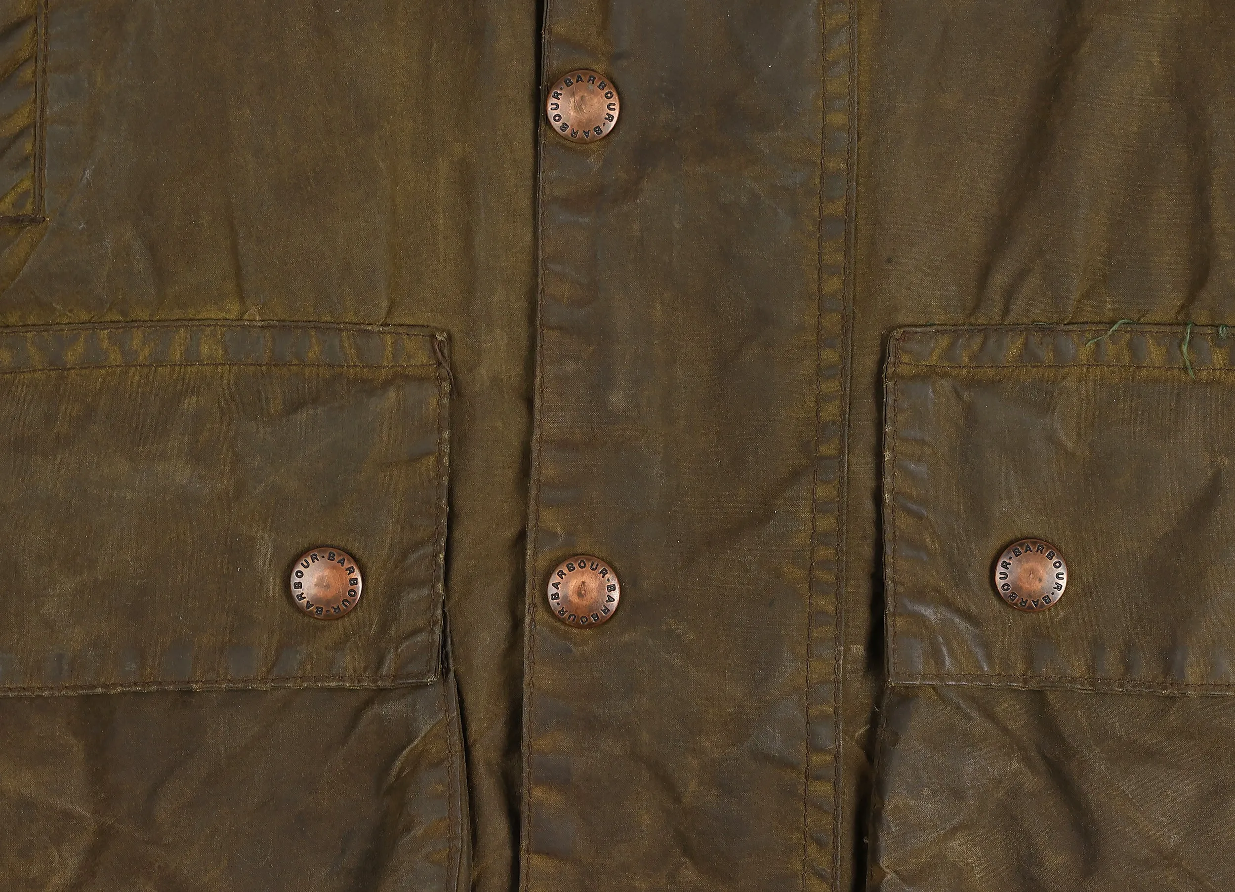 Barbour Wax Jacket Coat - Green - S