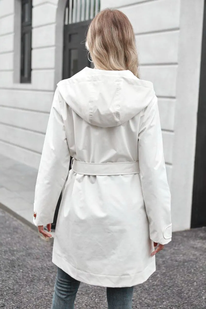 BELTED FROST WHITE WINDBREAKER