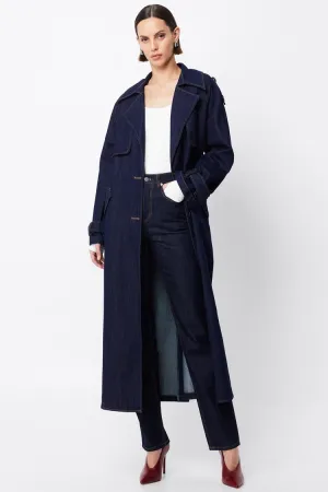 Bexley Trench Coat in Indigo