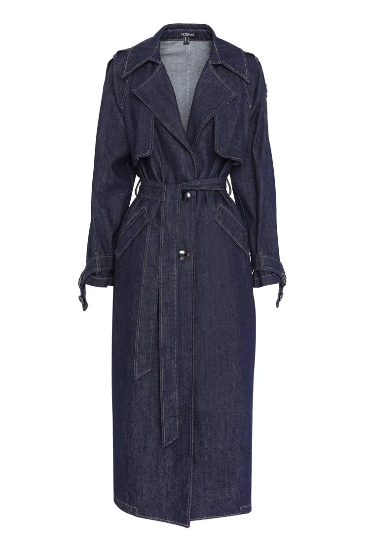 Bexley Trench Coat in Indigo