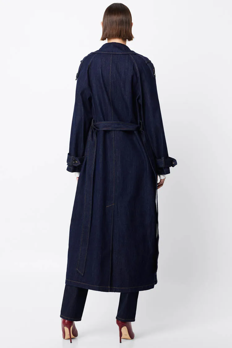 Bexley Trench Coat in Indigo