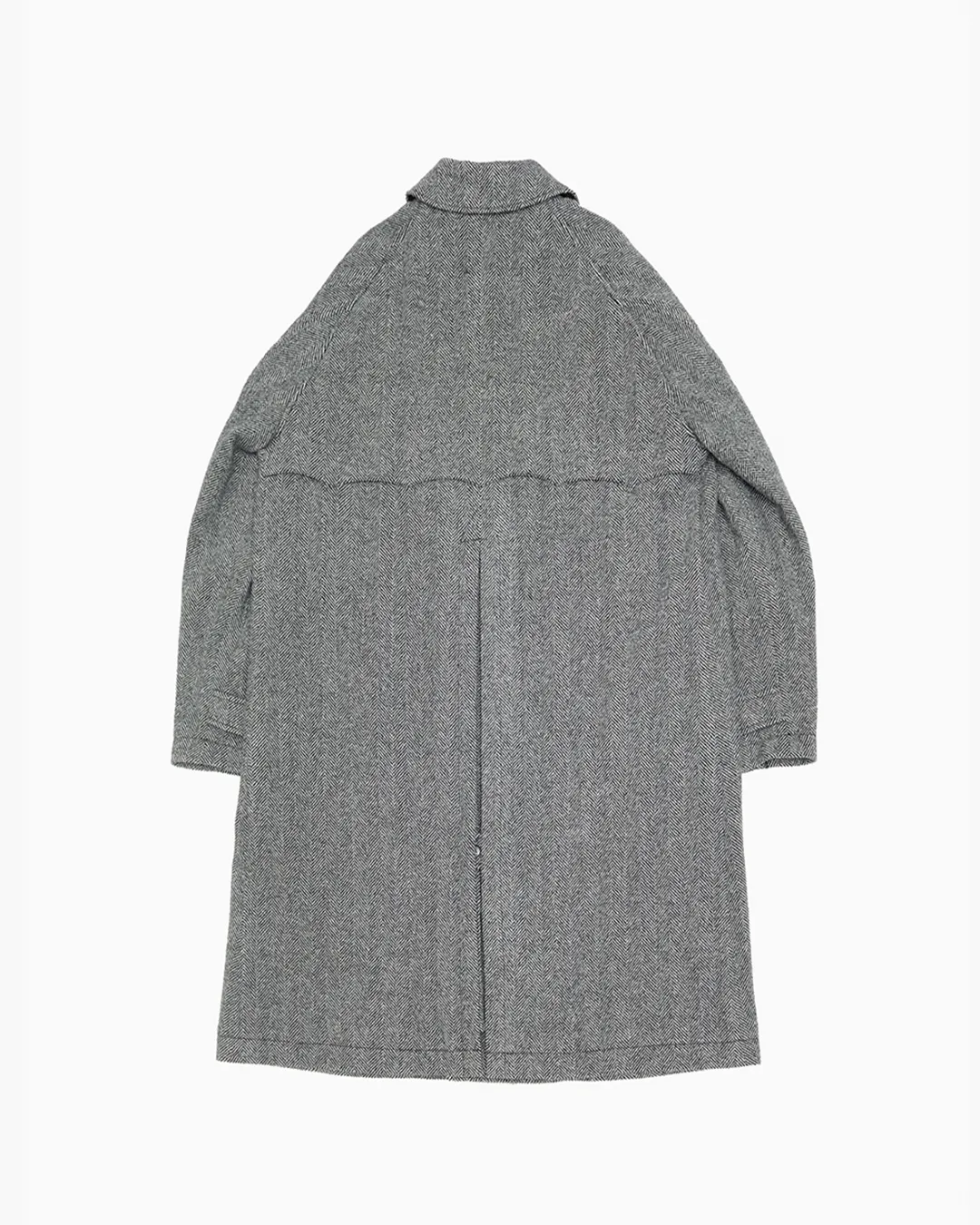 Black & White Herringbone Raglan Coat