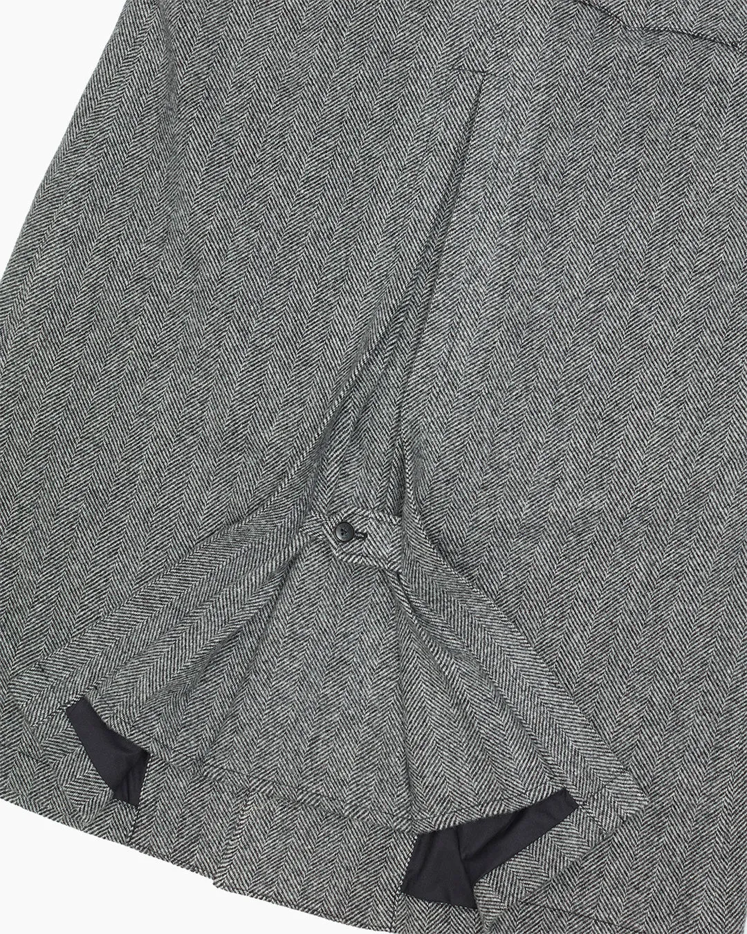 Black & White Herringbone Raglan Coat
