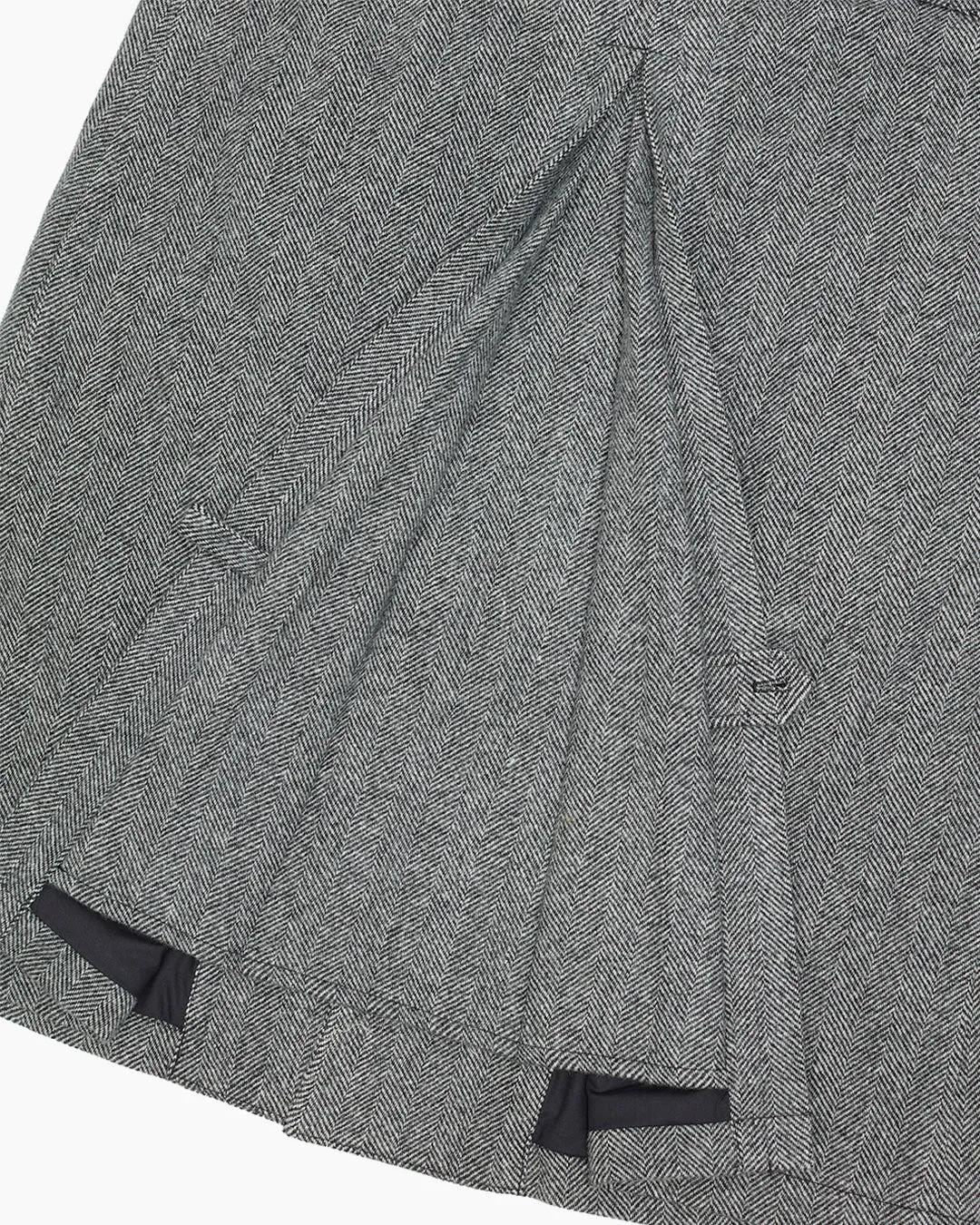 Black & White Herringbone Raglan Coat