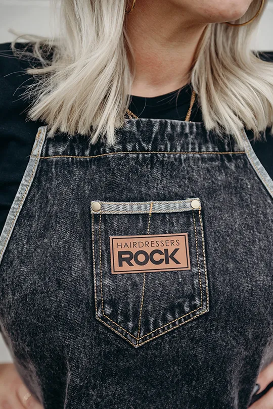 Black Denim Patched Apron