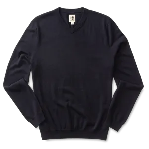 Buckley Merino V-Neck Sweater - Navy