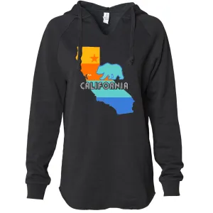California Bear State Stripes Women's Soft Hooded Pullover