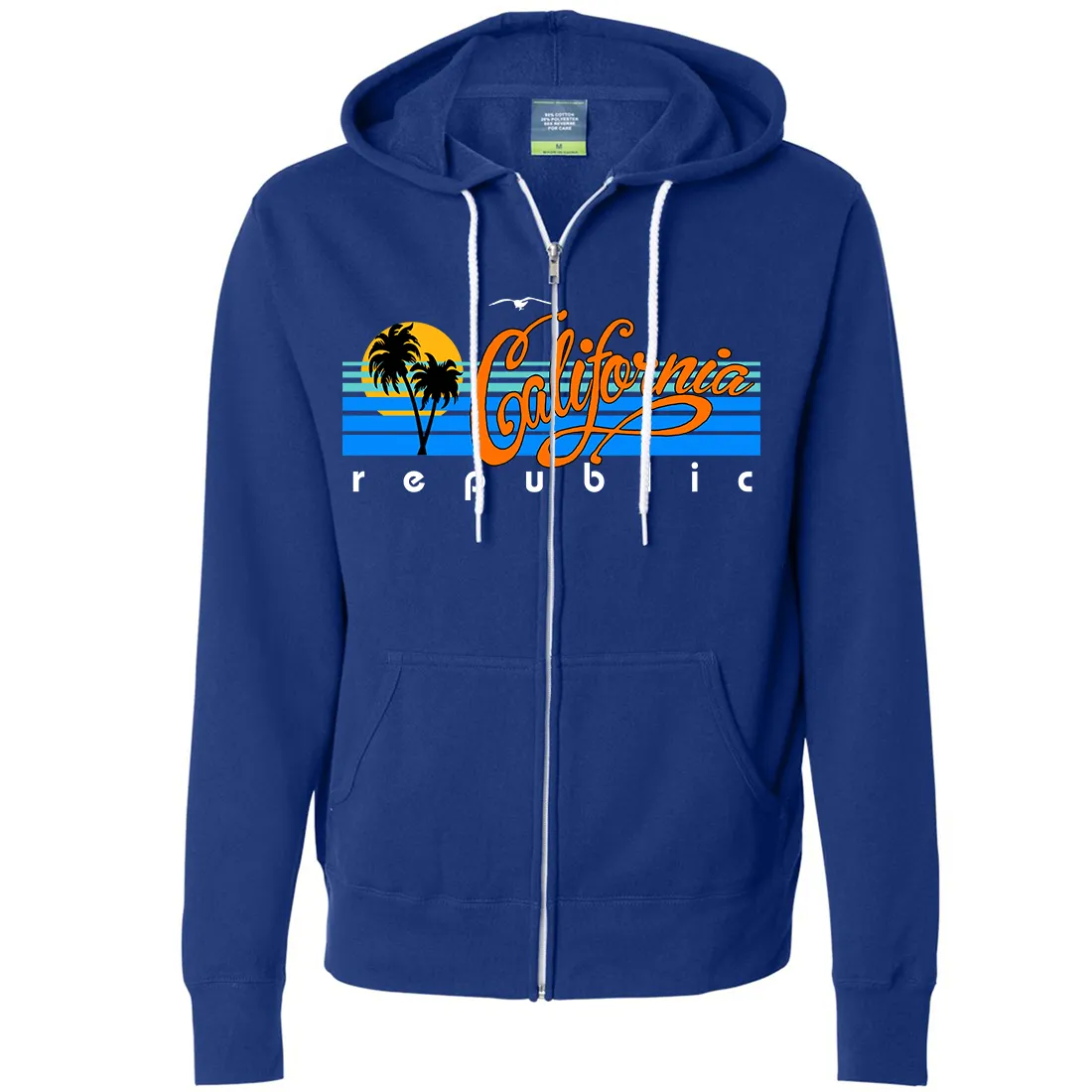 California Republic Palm Trees Zip-Up Hoodie
