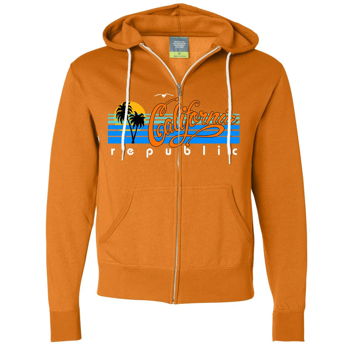 California Republic Palm Trees Zip-Up Hoodie