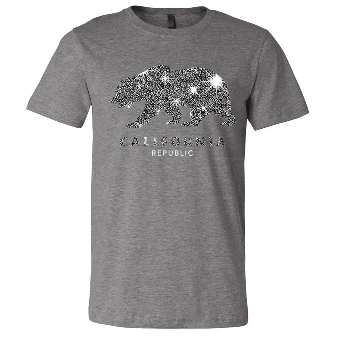 California Republic Sparkle Asst Colors Mens Lightweight Fitted T-Shirt/tee