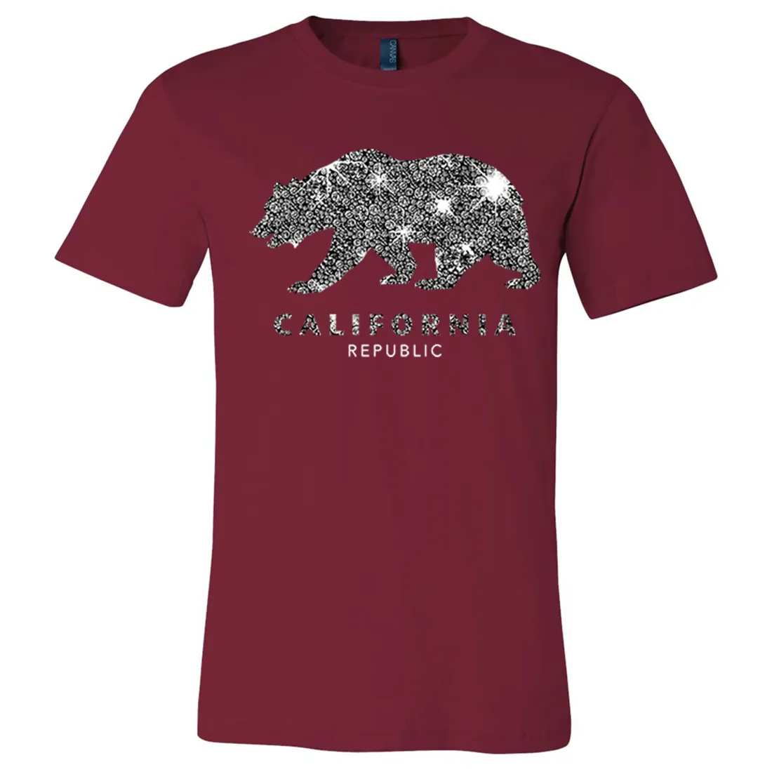 California Republic Sparkle Asst Colors Mens Lightweight Fitted T-Shirt/tee