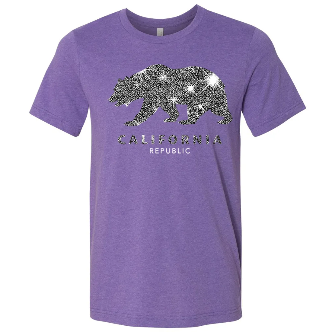 California Republic Sparkle Asst Colors Mens Lightweight Fitted T-Shirt/tee