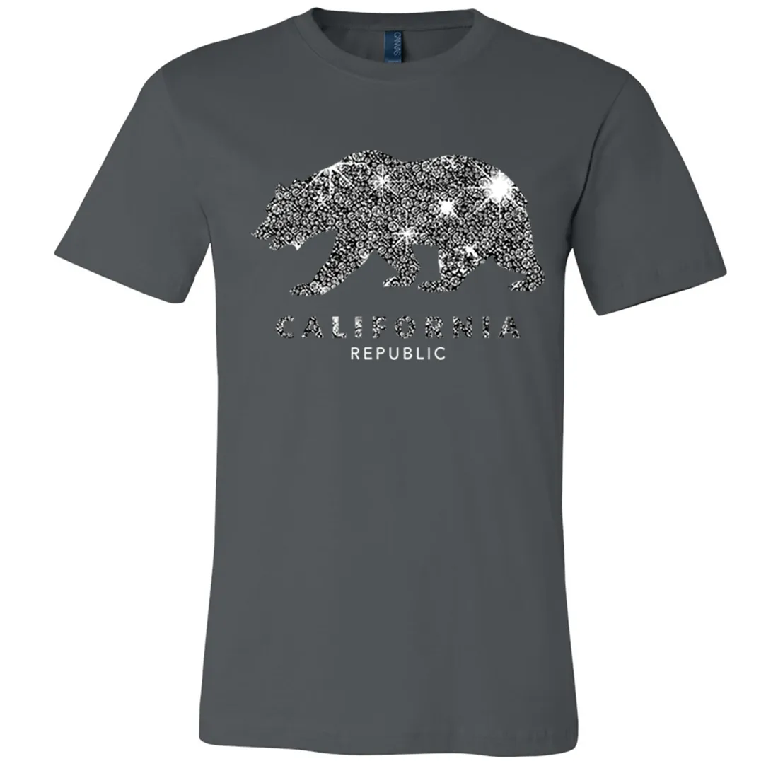 California Republic Sparkle Asst Colors Mens Lightweight Fitted T-Shirt/tee