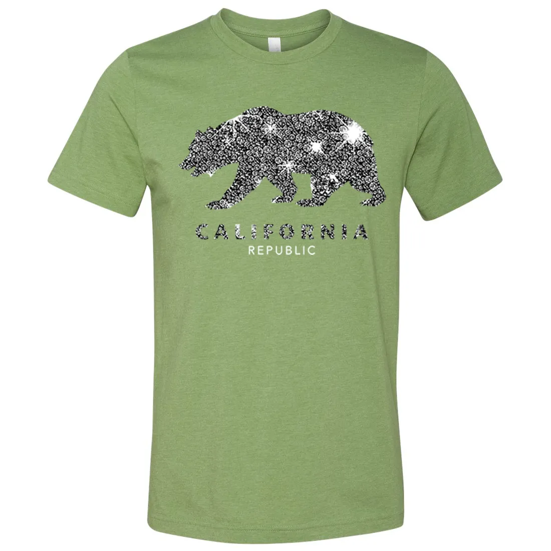 California Republic Sparkle Asst Colors Mens Lightweight Fitted T-Shirt/tee