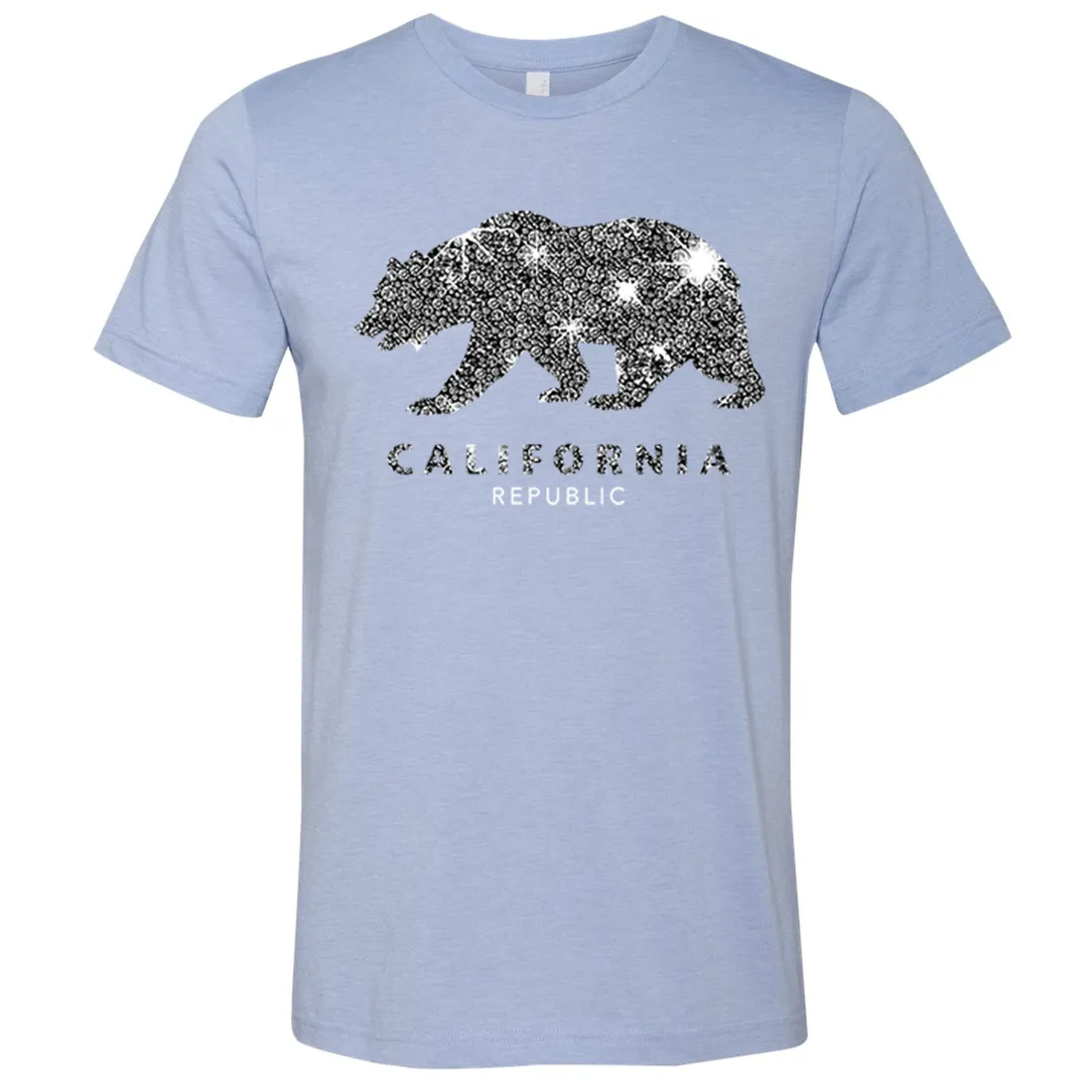 California Republic Sparkle Asst Colors Mens Lightweight Fitted T-Shirt/tee