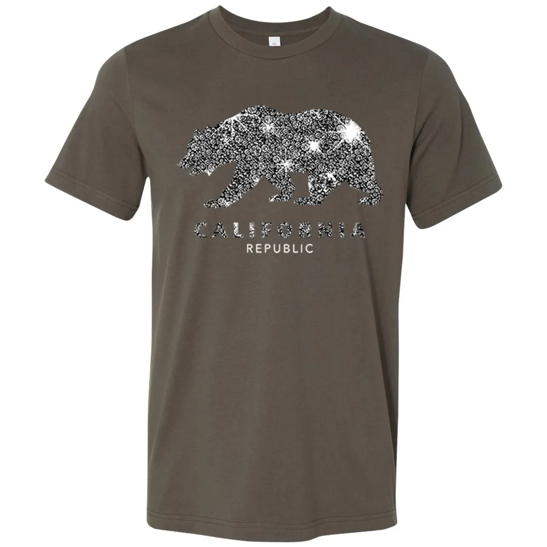 California Republic Sparkle Asst Colors Mens Lightweight Fitted T-Shirt/tee