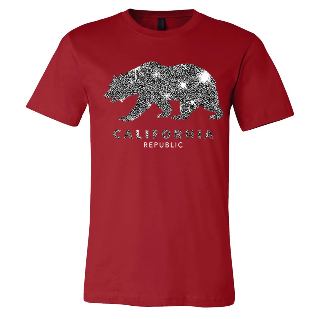 California Republic Sparkle Asst Colors Mens Lightweight Fitted T-Shirt/tee