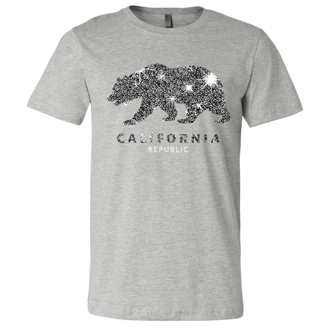 California Republic Sparkle Asst Colors Mens Lightweight Fitted T-Shirt/tee