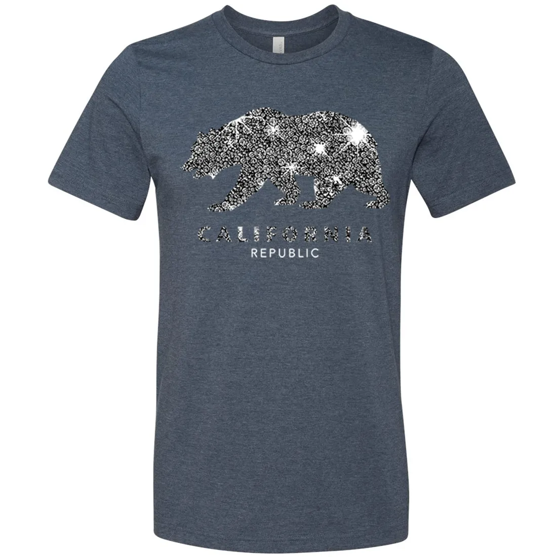 California Republic Sparkle Asst Colors Mens Lightweight Fitted T-Shirt/tee