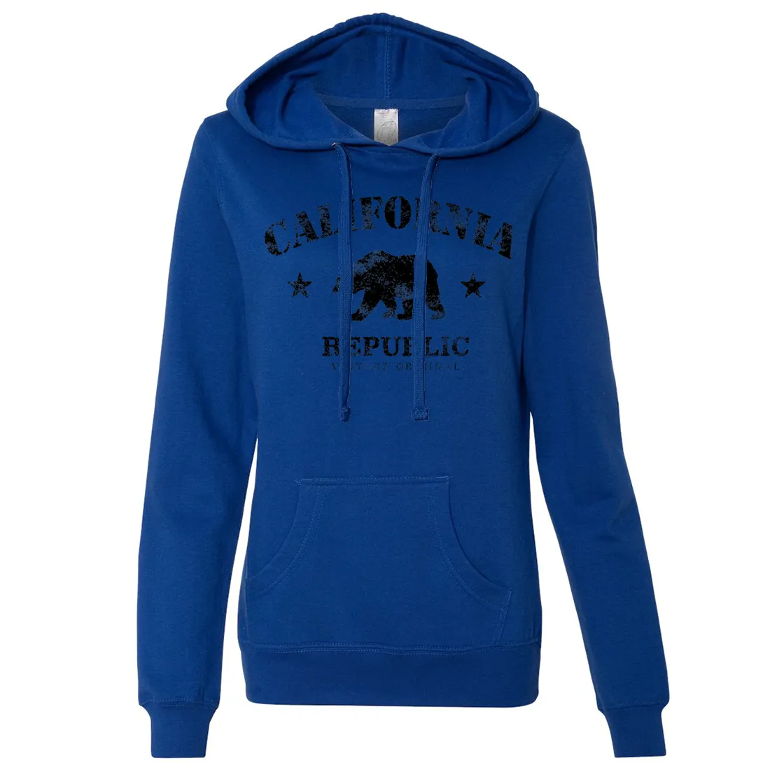 California Republic Vintage Original Ladies Lightweight Fitted Hoodie
