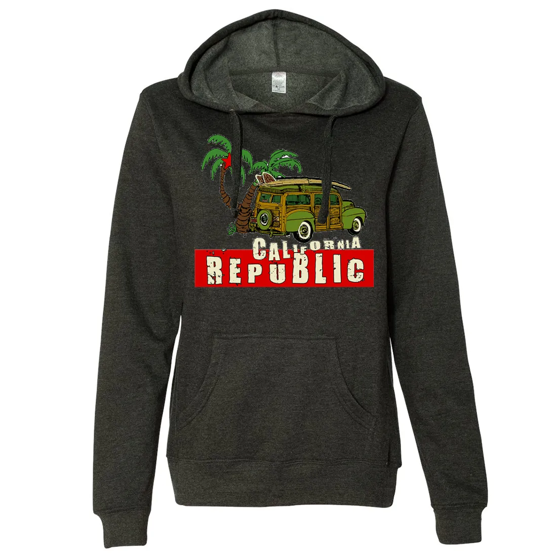 California Republic Woody Ladies Lightweight Fitted Hoodie