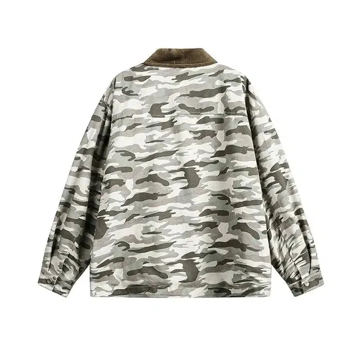 Camouflage Oversized Lapel Jacket